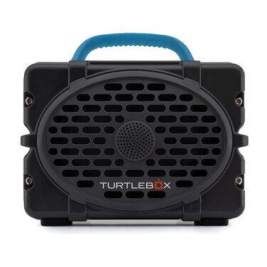 Turtlebox Original Gen 3 Outdoor Bluetooth Speaker, Gray/Electric Blue