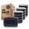 Freshware Meal Prep Containers 50 Pack 1 Compartment with Lids, Food Storage Containers, Bento Box, Bpa Free, Stackable, Microwave/Dishwasher/Freezer Safe (28 Oz)