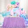 QueenDream Seamless Sequin Tablecloth 90"x132" Lavender Rectangle Party Table Cover