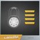 LanuBe Lock Standard Dial Combination Padlock 24 Pack Wide 2-IN Black Dial