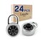 LanuBe Lock Standard Dial Combination Padlock 24 Pack Wide 2-IN Black Dial