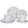 Gofunfun 12-Piece Melamine Dinnerware Sets, Modern White Round Dish Set for 4