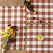 Dii Fringed Check Tabletop, Placemat Set, 13X19, Cinnamon, 6 Piece