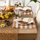 Dii Fringed Check Tabletop, Placemat Set, 13X19, Cinnamon, 6 Piece
