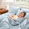 Bare Home 100% Organic Cotton Percale Sheet Set (King, Winter Blue)