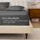 Bare Home 100% Organic Cotton Percale Fitted Sheet (Queen, Grey)