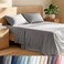 Bare Home 100% Organic Cotton Percale Sheet Set (Queen, Light Grey)