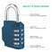 Zhege Combination Lock, 4 Digit Combination Padlock Outdoor (Peacock Blue)
