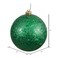 Vickerman 6" Green Sequin Ball Ornament, 4 Per Bag