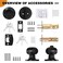Probrico Entry Door Knobs Lock Set and Single Cylinder Deadbolt Combination Set, Entry Door Locksets with Deadbolt Same Key Flat Black (3 Pack), Keyed Alike