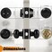 Probrico Entry Door Knobs Lock Set and Single Cylinder Deadbolt Combination Set, Entry Door Locksets with Deadbolt Same Key Flat Black (3 Pack), Keyed Alike