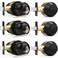 Probrico Entry Door Knobs Lock Set and Single Cylinder Deadbolt Combination Set, Entry Door Locksets with Deadbolt Same Key Flat Black (3 Pack), Keyed Alike