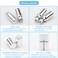 Newzoll 8PCS 5ML Glass Roller Bottles for Essential Oils, Silver