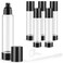 Mirrline 6 Pack 120ML/4oz Airless Pump Bottles Refillable Vacuum Pump Dispenser Plastic Cosmetic Container for Makeup Foundation Moisturizer Shampoo Toiletry