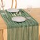 Mlmc Sage Green Cheesecloth Table Runner Boho Fall Table Decorations 10FT