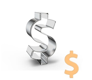 Wjsyshop Us Dollar Sign Shape Cookie Cutter