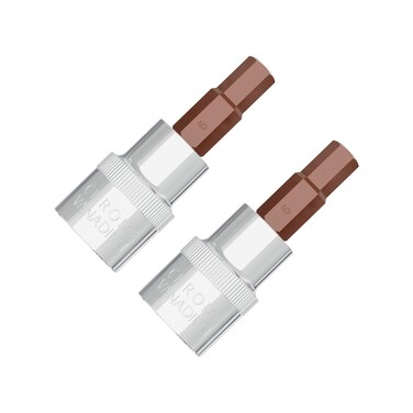 Focmkeas 2PCS 3/8" Drive H6(6mm) Hex Bit Socket, 1.9" Length