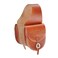 Tough 1 Tough1 Leather Saddle Bag W/ Basket Stamp - Medium Tan