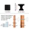 Koofizo 10 Pack Oil Rubbed Bronze Cabinet Knobs Square Single Hole Pull K09