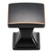 Koofizo 10 Pack Oil Rubbed Bronze Cabinet Knobs Square Single Hole Pull K09