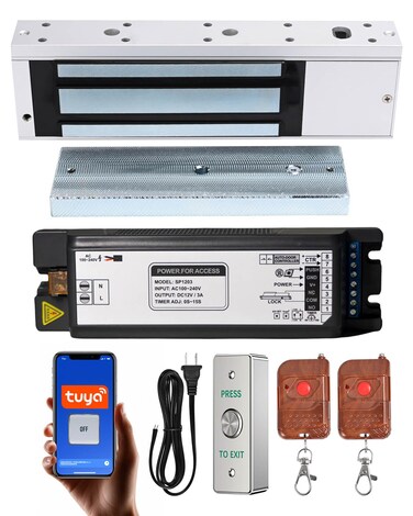 Yuhanus Smart Door Access Control System, 1200LB Magnetic Lock, WIFI Tuya App
