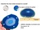 Amoystone Blue Agate Coasters Set of 4 Crystal Coaster for Coffee Table