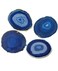 Amoystone Blue Agate Coasters Set of 4 Crystal Coaster for Coffee Table