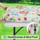 Misaya Rectangle Vinyl Tablecloth 6 Foot Elastic Fitted Table Cover