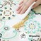 Misaya Rectangle Vinyl Tablecloth 6 Foot Elastic Fitted Table Cover