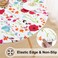Misaya Round Fitted Vinyl Flannel Backed Tablecloth with Elastic Edge