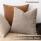 Foindtower Solid Textured Chenille Throw Pillow Covers 22X22, Light Taupe