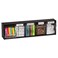 Deflecto Tilt Bin Interlocking Multi-Bin Storage Organizer, 5 Sections, 23.63" X 5.25" X 6.5", Black/Clear