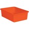 Teacher Created Resources Orange Large Plastic Storage Bin, Pack of 3