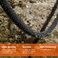 Aiode 1/2" 10 Ft Round Soaker Hose for Garden Lawn Vegetable Tree Watering