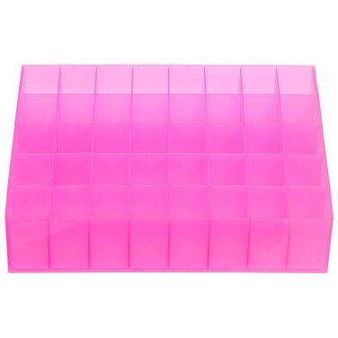 Cabilock 40 Slots Lipstick Organizer Pink Plastic Makeup Display