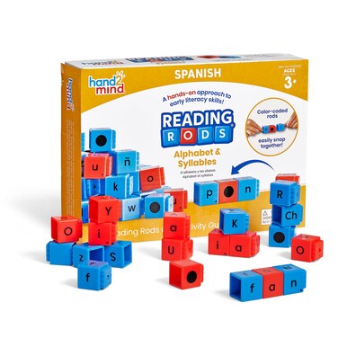 Hand2Mind Spanish Reading Rods Alphabet &amp; Syllables, Ages 3+