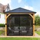 Bps 10' X 10' Gazebo Universal Netting Screen Replacement, Black