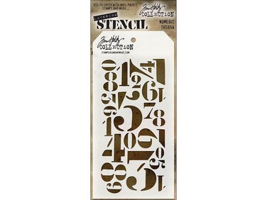 Stampers Anonymous Spaths.54 Tim Holtz Numeric Layering Stencil
