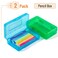 Mr. Pen Plastic Pencil Case Box, 2 Pack, Large Crayon Marker Pen Organizer