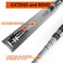 Vibelite Magnetic Pickup Tool with LED, Telescoping Magnet Flashlight, Black