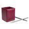 Dacasso Burgundy Bonded Leather Pencil Cup