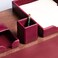 Dacasso Burgundy Bonded Leather Pencil Cup