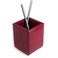 Dacasso Burgundy Bonded Leather Pencil Cup