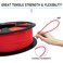 Giantarm Pla 3D Printer Filament 1.75mm, Red 1KG