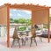 Tangkula 6.7x16.7 Ft Universal Replacement Canopy for Pergola Structures