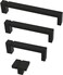 Franklin Brass Asymmetric Notched (10-Pack) Cabinet Handles 3" Hole to Hole Matte Black Kitchen Cabinet Pulls Drawer Handles Cabinet Hardware Dresser Drawer Pulls P40822K-Fb-C