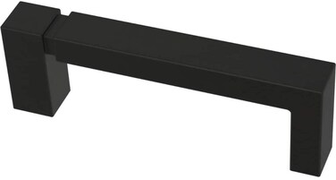 Franklin Brass Asymmetric Notched (10-Pack) Cabinet Handles 3" Hole to Hole Matte Black Kitchen Cabinet Pulls Drawer Handles Cabinet Hardware Dresser Drawer Pulls P40822K-Fb-C