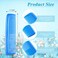 Didaey 50 Pcs Pocket Combs for Men 5'' Wide Fine Teeth Professional, Blue