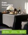 Pureegg Spandex Tablecloth 6FT 2 Pack Black
