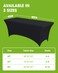 Pureegg Spandex Tablecloth 6FT 2 Pack Black